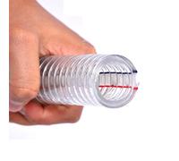 tubo in PVC rinforzato con filo d'acciaio, Tubo flessibile idraulico in PVC morbido trasparente da 1 metro, diametro interno 10 mm, for pompa dell'acqua da 38 mm(OD 18xID 13mm)