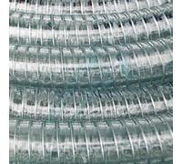 Tubo in Pvc Trasparente con Spirale in Acciao Armonico, Per Acqua e Fluidi Inerti, Vendita a Metraggio (25 mm)