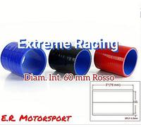 Tubo in silicone manicotto per giunzione Rosso 3 strati diametro interno 60 mm