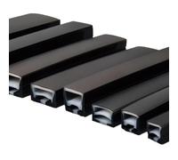 Tubo In Silicone Nero For Luce Al Neon A LED - Canale Diffusore Flessibile Da Incasso, Impermeabile For PCB 8/10/15mm, 1-5m - Adatto A Strisce A Nastro Da Soffitto (LED Non Inclusi)(12x12mm,3meters)