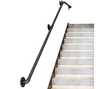 Tubo industriale Feng Shui 3 m nero per interni/esterni ringhiera da parete per ristoranti e loft anziani sicurezza il durevole corridoio Guardrail