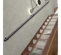 Tubo industriale nero opaco ils per scale Ringhiera per ringhiera per ringhiera a parete antiscivolo per ringhiera per scale in metallo da 2,7 m per interni ed esterni decorazione loft casa