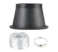 Tubo Induzione di Aspirazione Auto Automobile Aspirazione Dell'aria Paraurti Anteriore Dell'auto Set Tubi Imbuto Per L'aria Kit Sfiato Rotondi/quadrati Presa D'aria Turbo Universale(Round)