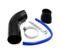 Tubo Induzione di Aspirazione Auto Automobile Kit Tubi Di Aspirazione Aria Per Auto In Alluminio Universale Da 3'' Pollici E 76 Mm Per Fredda Tubo Condotto Filtro(Nero)
