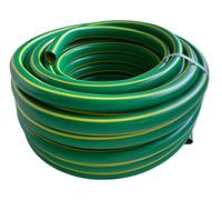 Tubo innaffio per irrigazione 4 strati antialga Verde Flessibile Retinato da Giardino (Diametro 1/2" - 25 metri)