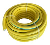 Tubo innaffio per irrigazione 6 strati antitorsione Giallo Flessibile antialga retinato da giardino (Diametro 1/2" - 15 metri)