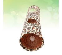 Tubo interattivo per giocattoli pieghevoli a tunnel leopardato peluche per