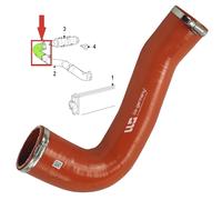 Tubo Intercooler Per Grand Cherokee IV 3.0 CRD V6 4X4 Silicone 52014481AG