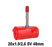 Tubo interno bici resistente 48 mm misura 20/24/26/27 5/29 x 1 9/2 6 colore ross