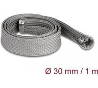 Tubo intrecciato Delock con cerniera, resistente al calore, 1 m x 30 mm, grigio NEW