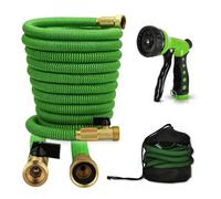 Tubo irrigazione estensibile pistola acqua giardino annaffia 7 15 22 30 metri