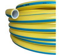 Tubo irrigazione innaffio acqua da giardino 25 metri, flessibile, giallo esterno, leggero, maneggevole. Diametro 5/8" Pollici, 158mm. Utle per tutte le attività di pulizia da giardino.