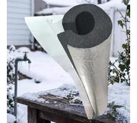 Tubo Isolante Antigelo 0.95m In Alluminio Per Le Tubature Esterne | Guaina Termica Autoadesiva Da 20/30mm Per Proteggere I Tubi Del Giardino Dal Gelo Invernale(ID48mm T20mm L0.95m)