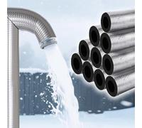 Tubo Isolante Elastico in Gomma, 90/95cm Isolante per Tubature Foglio Alluminio per Tubi dell'Acqua Calda E Fredda, Antigelo/Insonorizzato/Ritardante Di Fiamma((ID)89MM x (TK)30MM x (L)0.95M)