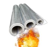 Tubo Isolante Foglio di Alluminio con Tubi in Schiuma Autosigillante ID 22 34 48 60 89 114mm Isolante per Tubature Ignifugo per Protezione dell'Energia Solare e Tubo Rubinetto(ID27mm x T15mm)