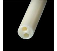Tubo isolante in ceramica, Tubo in ceramica di allumina con protezione for termocoppia a 2 fori, diverse misure(6.5x1.8x250mm)