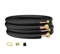 Tubo isolante in schiuma di rame - Kit HVAC mini split line da 4 m per condizionatori d'aria e pompe di calore, isolamento durevole e efficiente dal punto di vista energetico per prestazioni ottimali