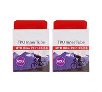 Tubo leggero per bicicletta, in materiale TPU, per pneumatici da 26/27 5/29", 62 g, valvola da 45 mm, prestazioni migliorate sui sentieri (29 x 1,95-2,6 2 pezzi)