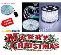 TUBO LUMINOSO 10 metri LUCI LED BIANCO GHIACCIO NATALE MULTICOLORE 8 giochi luce [EEK: A+++]