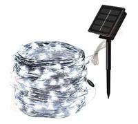 Tubo luminoso bianco Natalizio Led 22M Energia Solare Impermeabili luci a corda