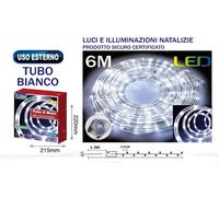 TUBO LUMINOSO DI LUCI DI NATALE A LED 6MT LUCE DECORAZIONI NATALIZIE DA ESTERNO