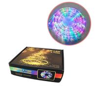 Tubo Luminoso di Natale 8m LED MULTICOLORE I-50005 | Impermeabile per Esterno | 8 Modalità di Illuminazione | 230V Decorazione Festiva per Giardino, Terrazza, Albero di Natale