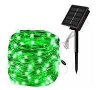 Tubo luminoso verde Natalizio Led 22M Energia Solare Impermeabili luci a corda