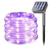 Tubo luminoso viola Natalizio Led 22M Energia Solare Impermeabili luci a corda