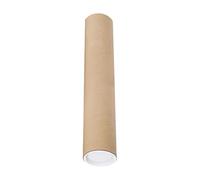 Tubo lungo in cartone con tappi, per spedizioni, pittura, documenti, 60 cm