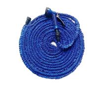 Tubo magico for irrigazione da giardino magico, avvolgitubo flessibile espandibile, connettore rapido for autolavaggio con pistola(Blue,50ft)