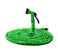 Tubo magico for irrigazione da giardino magico, avvolgitubo flessibile espandibile, connettore rapido for autolavaggio con pistola(Green,100ft)