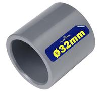 Tubo Manicotto PVC U Ø 32 mm Utilizzato per Unire Due Tubi con la Colla - Garanzia di 10 Anni - MONTERAL