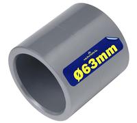 Tubo Manicotto PVC U Ø 63 mm Utilizzato per Unire Due Tubi con la Colla - Garanzia di 10 Anni - MONTERAL