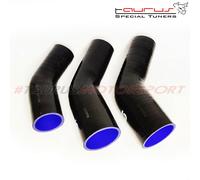 Tubo manicotto siliconico curva 45° gradi Riduzione 22-19mm Silicon Hoses NERO