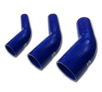 Tubo manicotto siliconico curva 45° gradi Riduzione 70-50mm Silicon Hoses BLU