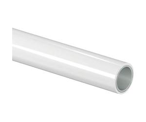 Tubo multistrato PE-RT/AL/PE-RT con 100% barriera anti-diffusione di ossigeno, ACS e riscaldamento, con tappi igienici alle estremità, colore bianco (riferimento 1013451)