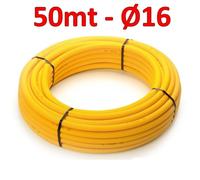 Tubo multistrato per GAS Ø 16 x 2 mm preisolato con guaina corrugata gialla - r