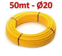 Tubo multistrato per GAS Ø 20 x 2 mm preisolato con guaina corrugata gialla - r