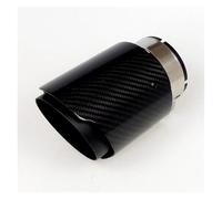 Tubo Nero Opaco Tubo Di Scarico Universale Per Automobili In Fibra Di Carbonio In Acciaio Inossidabile Tubo Scarico Per BMW Per E46 Sistemi Scarico Doppia Terminale Scarico(76-89MM)