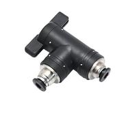 Tubo OD da 12 mm BUC BUL gomito dritto pneumatico raccordo pneumatico valvola a farfalla controllo della velocità push to quick (nero BUL TUBE_TUBE)
