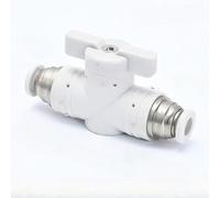 Tubo OD da 12 mm BUC BUL gomito dritto pneumatico raccordo pneumatico valvola a farfalla controllo della velocità push to quick (BUC bianco, tubo esterno 4 mm)