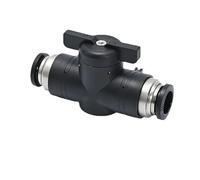 Tubo OD da 4 6 1/4" 8 10 12 mm BUC BUL gomito diritto pneumatico raccordo aria valvola a farfalla controllo della velocità push to quick (BUC nero, diametro esterno 6 mm TUBE_TUBE)