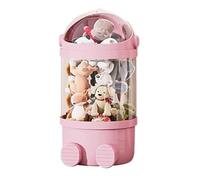 Tubo organizzatore in peluche - Torre trasparente da 17 pollici, supporto per abbracciare luce a LED, deposito di giocattoli verticale | Tubo decorativo per lo zoo per la camera da letto camera dei