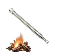 Tubo per accendifuoco in acciaio inox, tubo telescopico per caminetto, con 6 sezioni per accendere il fuoco