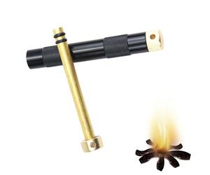 Tubo per accendifuoco - Robusti materiali in lega di alluminio e | strumento per accendere il fuoco, attrezzatura da campeggio all'aperto | Pistone per fuochi da viaggio per campeggio all'aper