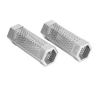 Tubo per Affumicatore a Pellet, 6 Pollici 2 Pezzi Tubo per Affumicatore a Pellet in Acciaio Inossidabile Tubo per Affumicatore Accessorio per Barbecue Tubo per Affumicatore a