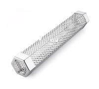 Tubo per affumicatura in acciaio inox per barbecue a gas, barbecue a carbonella e a sfera, per sapore aromatico di fumo nella carne, 31 cm