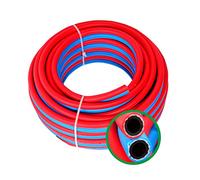 Tubo Per Aria Compressa E Sicurezza, Doppia Saldatura, Acetilene Per Ossigeno, Diametro Interno: 6 Mm, Esterno: 12 Mm (Rosso E Blu), 100m