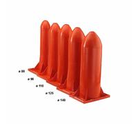 Tubo per arrosti e salumi in plastica da 86 a 140 mm, imbuto con ogiva per rete