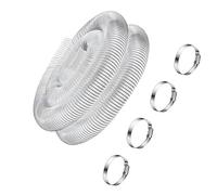 Tubo per aspirazione in PVC trasparente da 300 cm per collettore polveri Resistente e flessibile con tubo ventilazione scarico della macchina rinforzo in filo